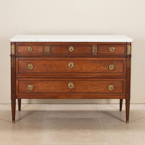 18Th Century French Louis XVI Mahogany Commode