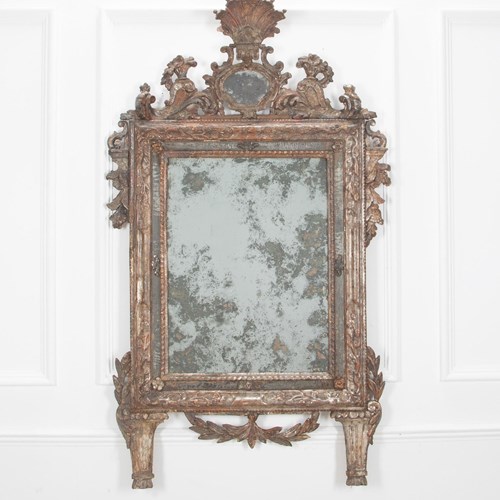 18Th Century Italian Crested Mirror