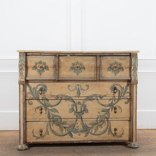 18Th Century Italian Painted Chest Of Drawers