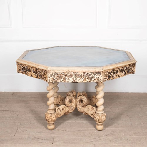 19Th Century Bleached Oak Centre Table