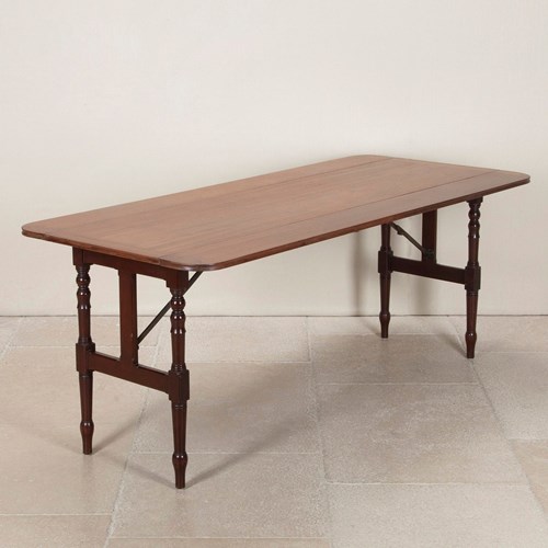 19Th Century English Campaign Folding Dining Table