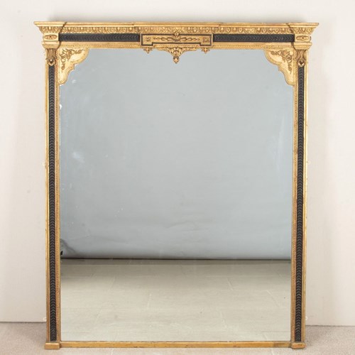 19Th Century English Overmantle Mirror