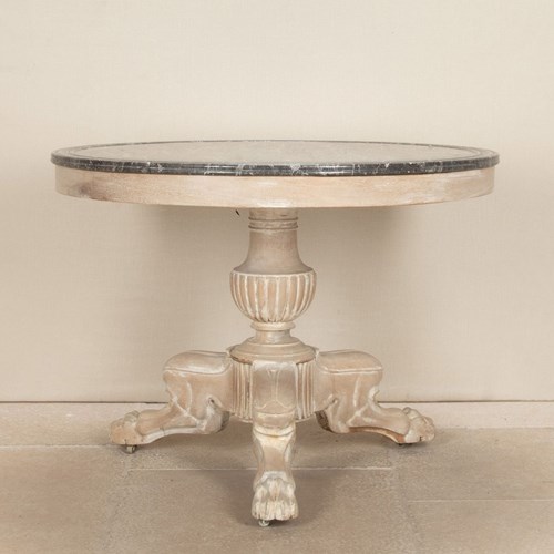 19Th Century French Bleached Walnut Gueridon