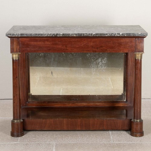 19Th Century French Empire Mahogany Console Table