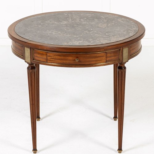 19Th Century French Mahogany Marble Top Table