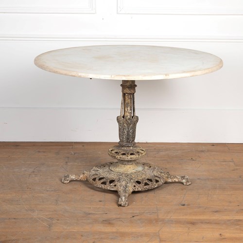 19Th Century French Marble Top Gueridon