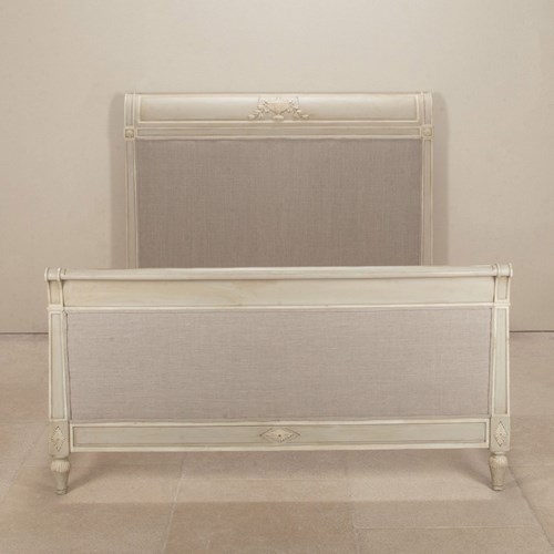 19Th Century French Painted Neo-Classical Style King Size Bed