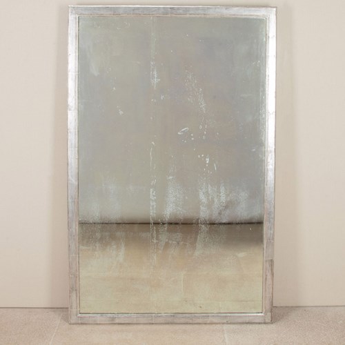 19Th Century French Silver Bistro Mirror