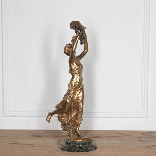 19Th Century Gilt Bronze Female Figure