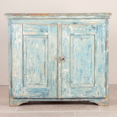 19Th Century Italian Blue Painted Buffet