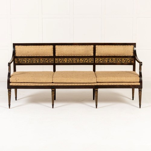 19Th Century Italian Painted And Gilt Settee