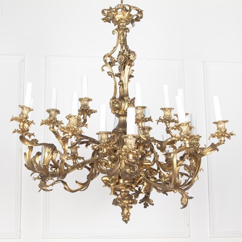 19Th Century Large French Gilt Bronze Chandelier