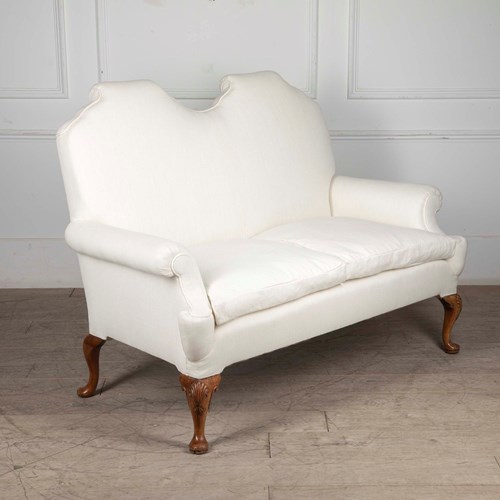 19Th Century Queen Anne Style Walnut Sofa
