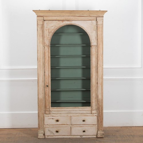 19Th Century Swedish Glass Door Vitrine