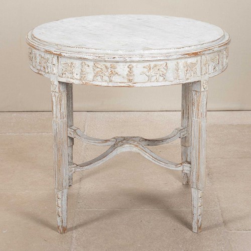 19Th Century Swedish Table With Carved Griffins