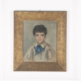 19Th Century Welsh Pastel Portrait ...