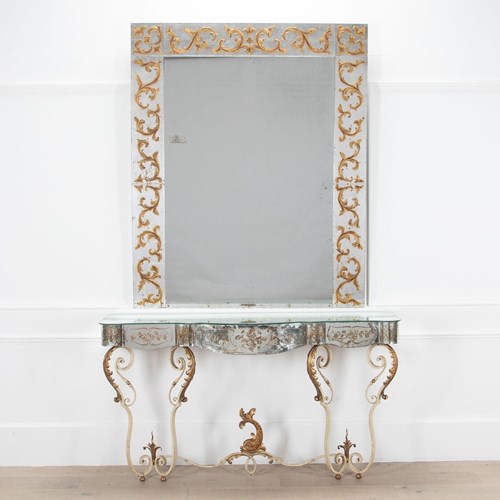 20Th Century Console Table In The Manner Of Gilbert Poillerat