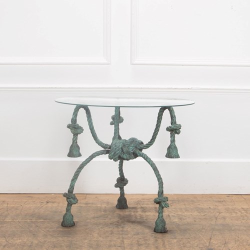 20Th Century French Bronze Rope Tasselled Table
