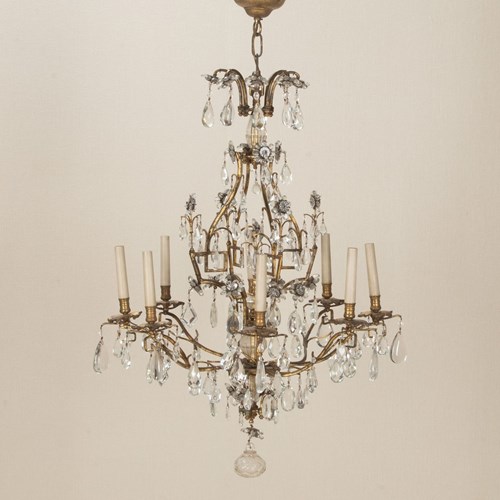 20Th Century French Gilt Metal Chandelier