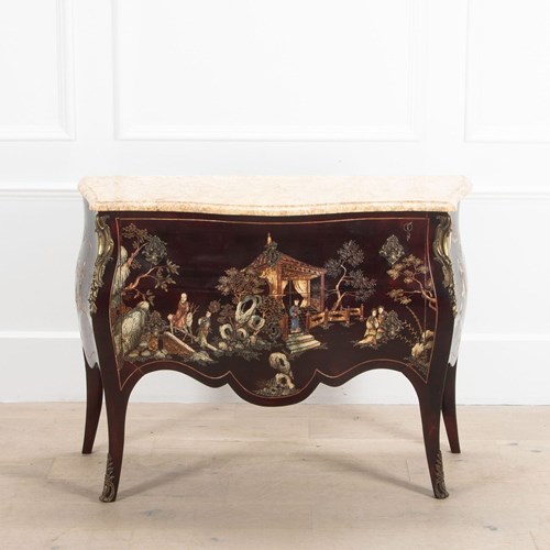 20Th Century Lacquer Bombe Commode