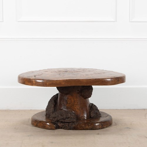 20Th Century Sculptural Burr Elm Coffee Table