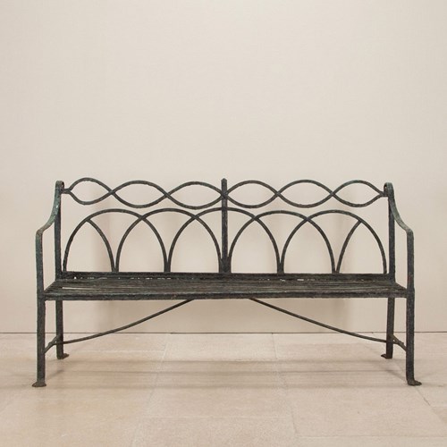 Early 19Th Century English Regency Iron Bench