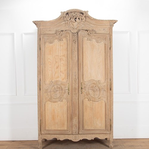 Early 19Th Century Normandy Oak Marriage Armoire