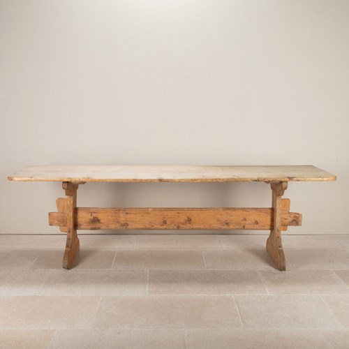 Early 19Th Century Swedish Trestle Style Table