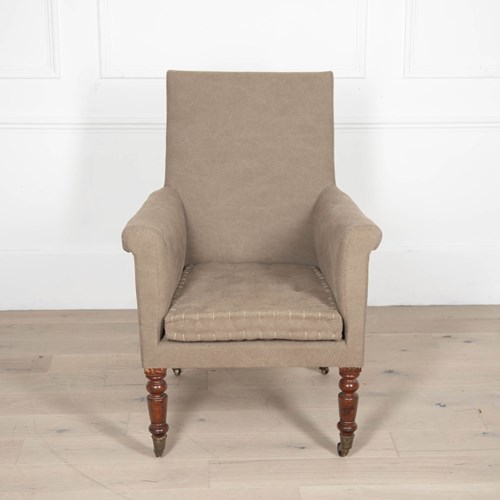 Early 19Th Century Upholstered Library Armchair