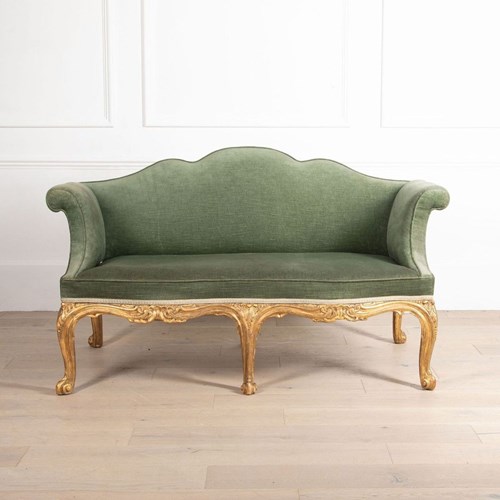 Early George III Giltwood Settee