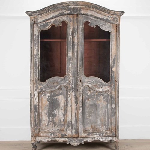 French 19Th Century Glazed Cupboard