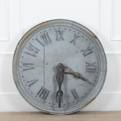 French 19Th Century Zinc Tower Clock Face