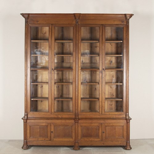19Th Century French Empire Period Oak Library Bookcase