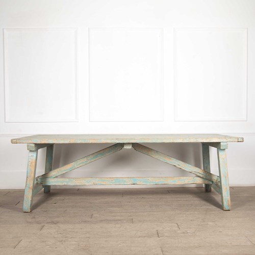 19Th Century French Painted Farmhouse Table