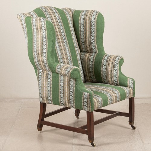 George III Period Mahogany Wing Armchair
