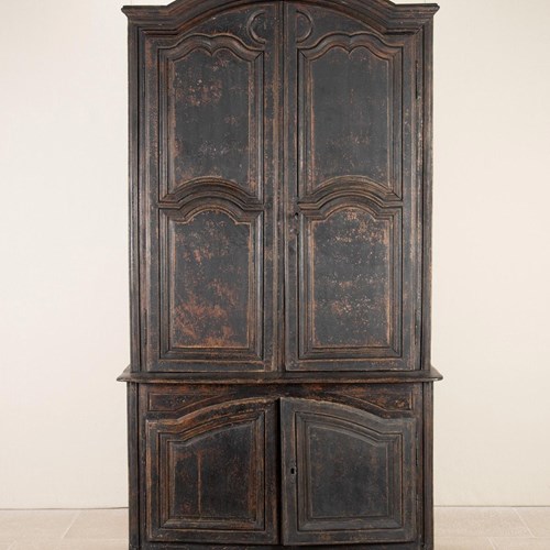 Large 18Th Century French Painted Cupboard