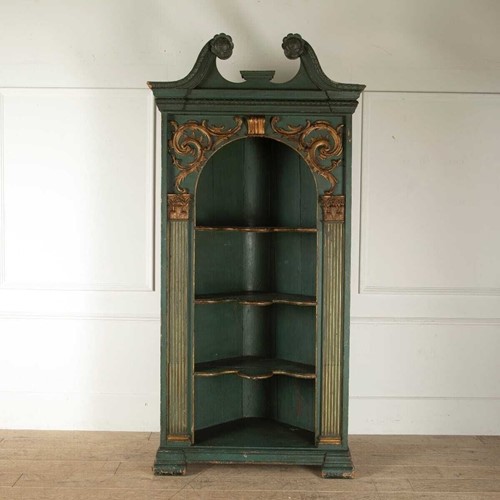 Large 18th Century Gilded Corner Cupboard