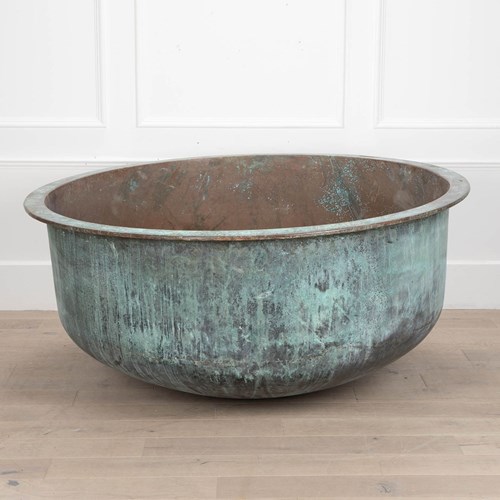 Large 19Th Century Copper Cheese Vat