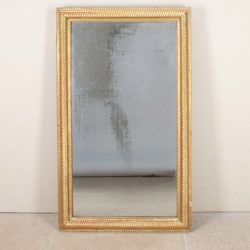 Large 19Th Century French Rope Twist Mirror