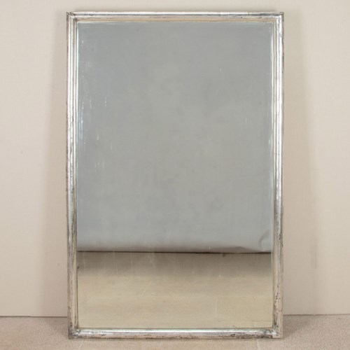 Large 19Th Century French Silver Gilt Mirror