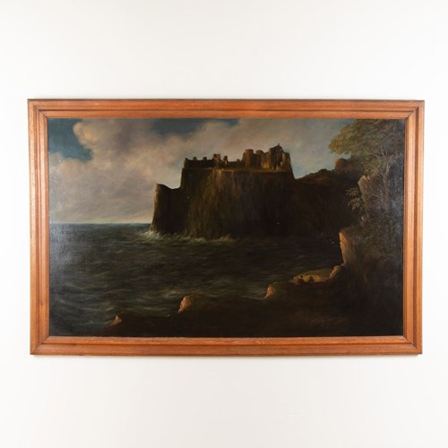 Large 19Th Century Irish Castle Painting