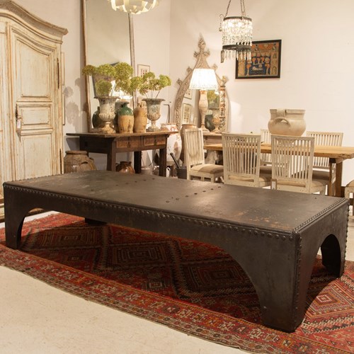 Large French Industrial Coffee Table