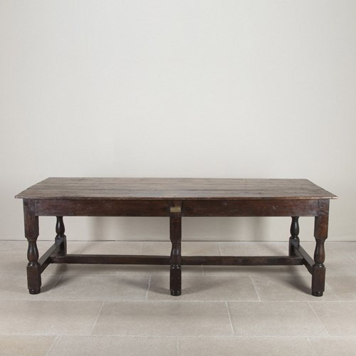 Large Late 18Th Century English Oak Refectory Table