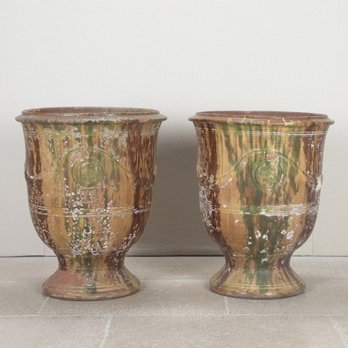 Large Pair Of Late 19Th Century Boisset Anduze Terracotta Planters