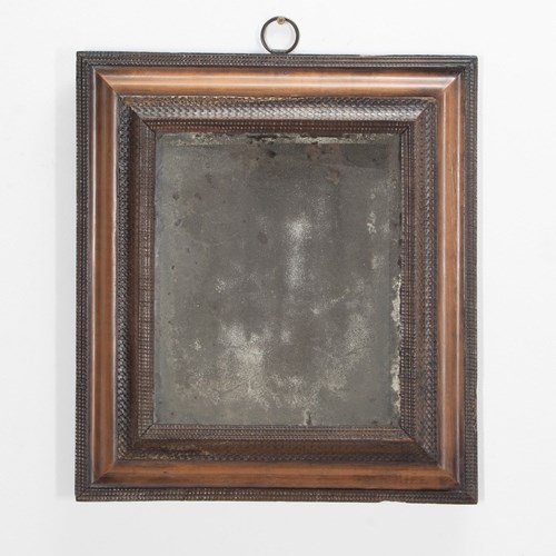 Late 17Th Century English Ripple Moulded Mirror