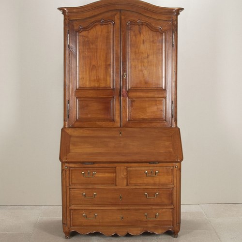Late 18Th Century Bordeaux Cherry And Mahogany Bureau Cabinet