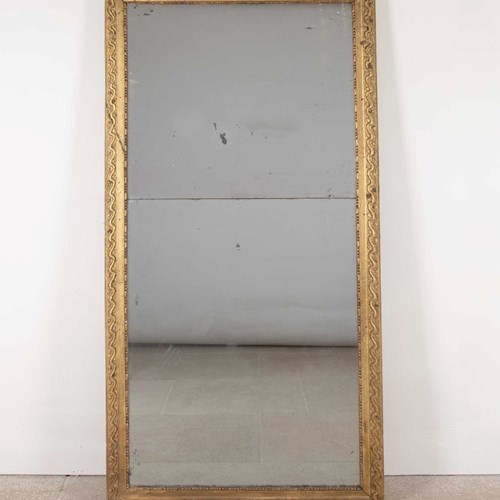 Late 18Th Century French Louis XVI Giltwood Mirror