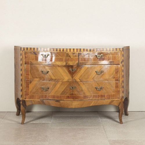 Late 18Th Century Northern Italian Serpentine Commode Chest