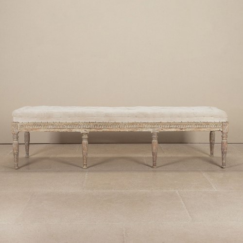 Long Early 19Th Century Swedish Stool