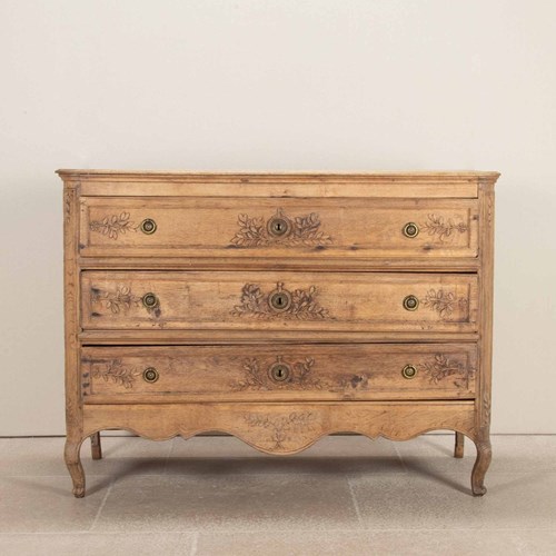 Mid-18Th Century Louis XVI Period Bleached Oak Commode